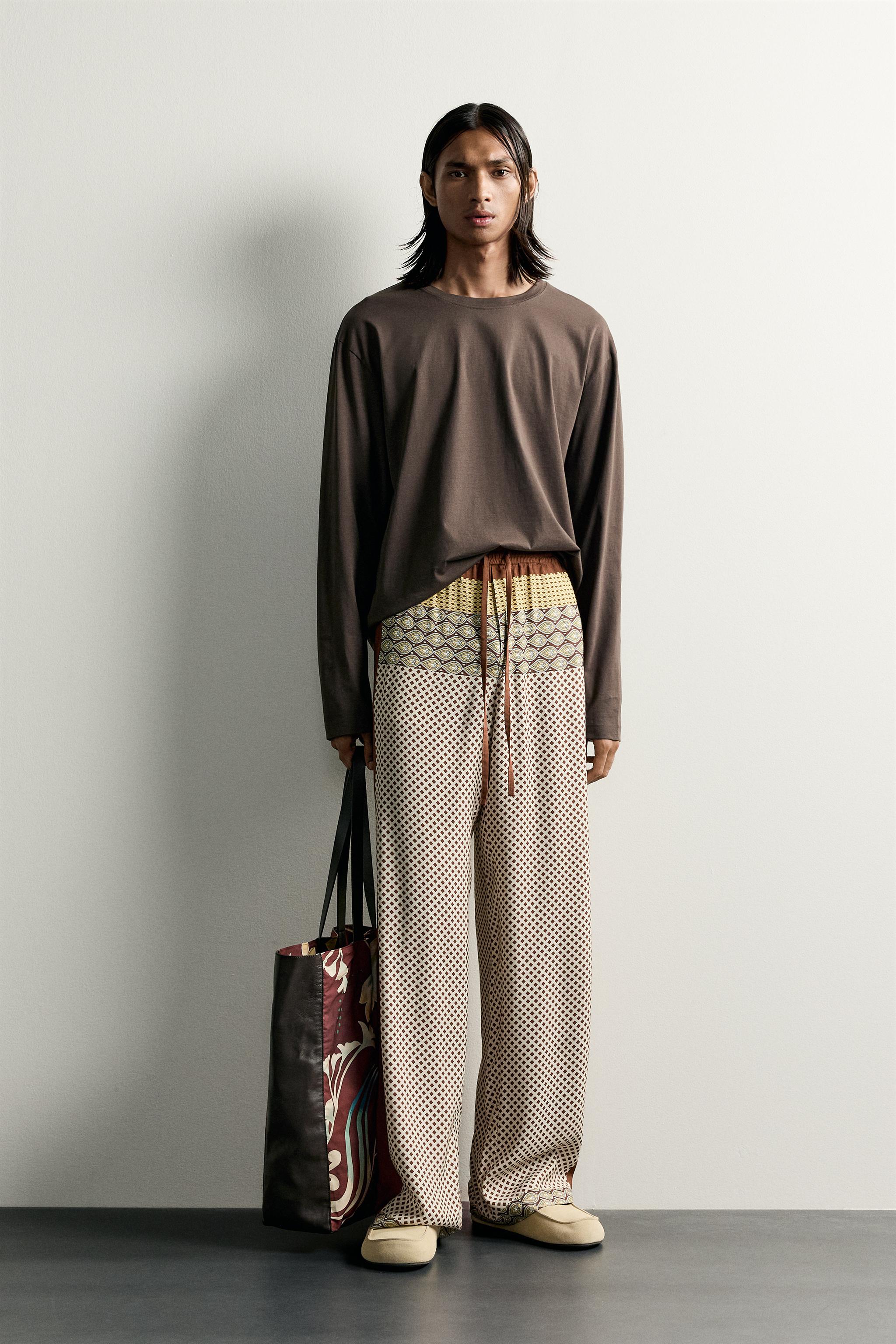 LIMITED EDITION MIXED PRINT FLOWY PANTS